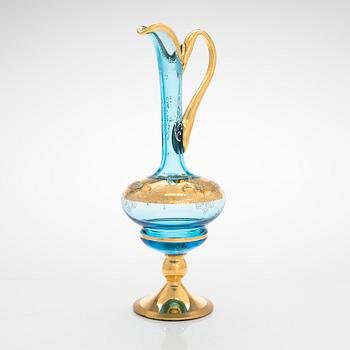 Karahvi ja kuusi juomalasia, Murano, 1900-luvun puoliväli.
