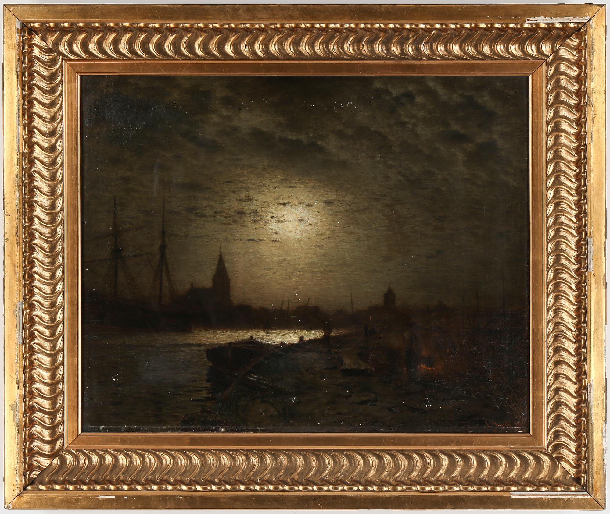 LOUIS DOUZETTE, olja på duk, signerad och daterad 1885.