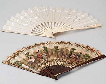 SOLFJÄDRAR, 2st, troligen 1800-tal.