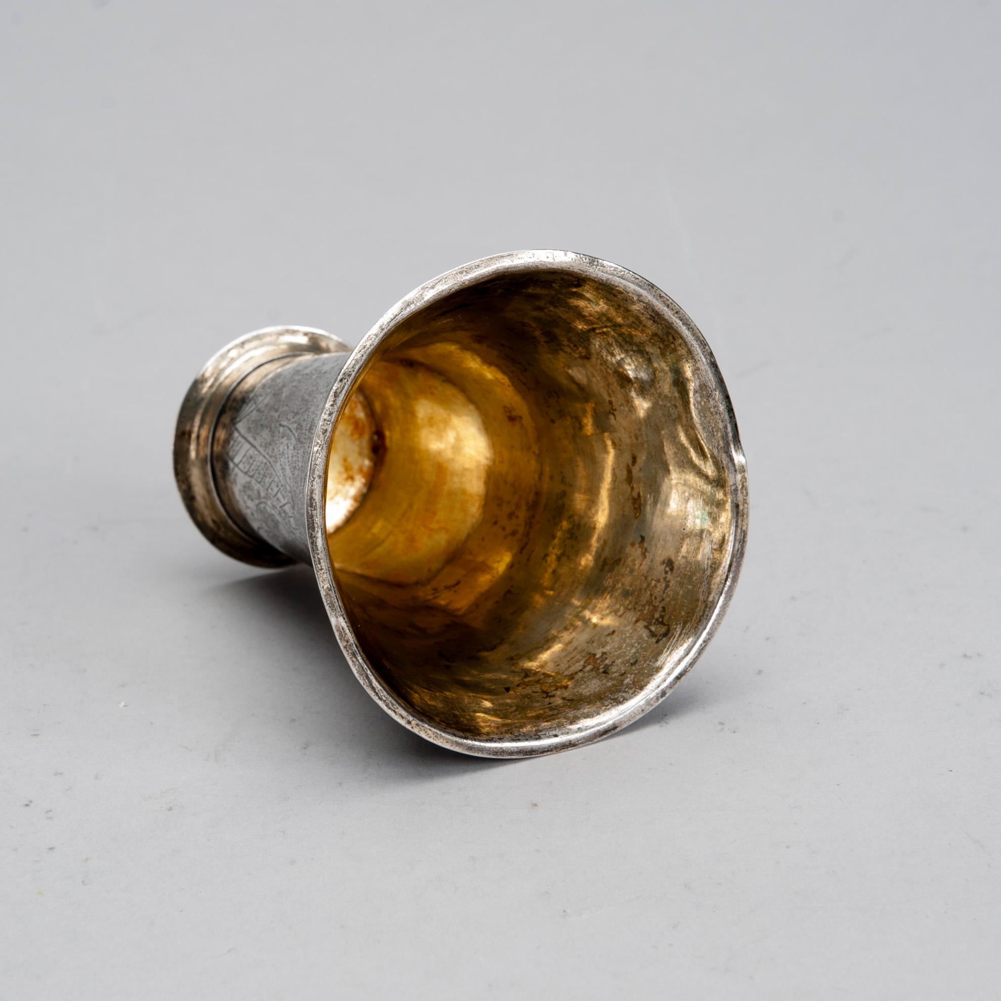 BÄGARE, silver, Petter Törnqvist (1785-1814) Tavastehus, Finland. Vikt 56,8 g.