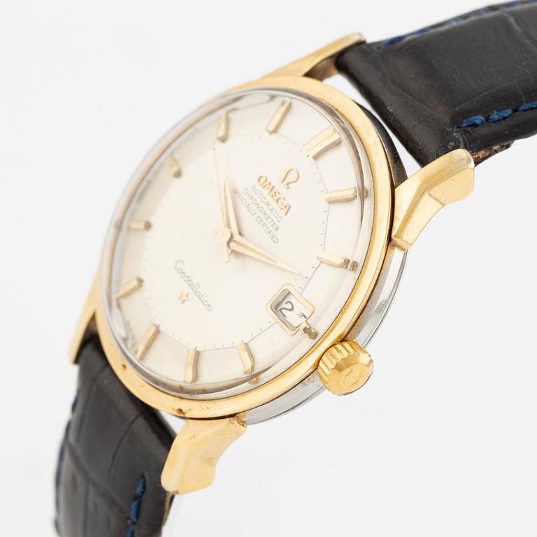 Omega, Constellation, Chronometer, "Pie-Pan", armbandsur, 34 mm.