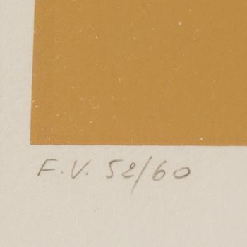 VICTOR VASARELY, färglitografi, signerad, numrerad 52/60.