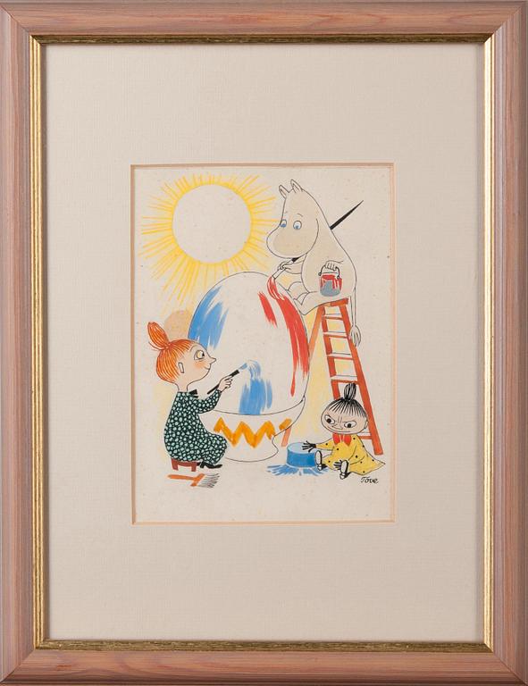 Tove Jansson, MOOMIN AND THE MYMBLE PAINT AN EASTER EGG.