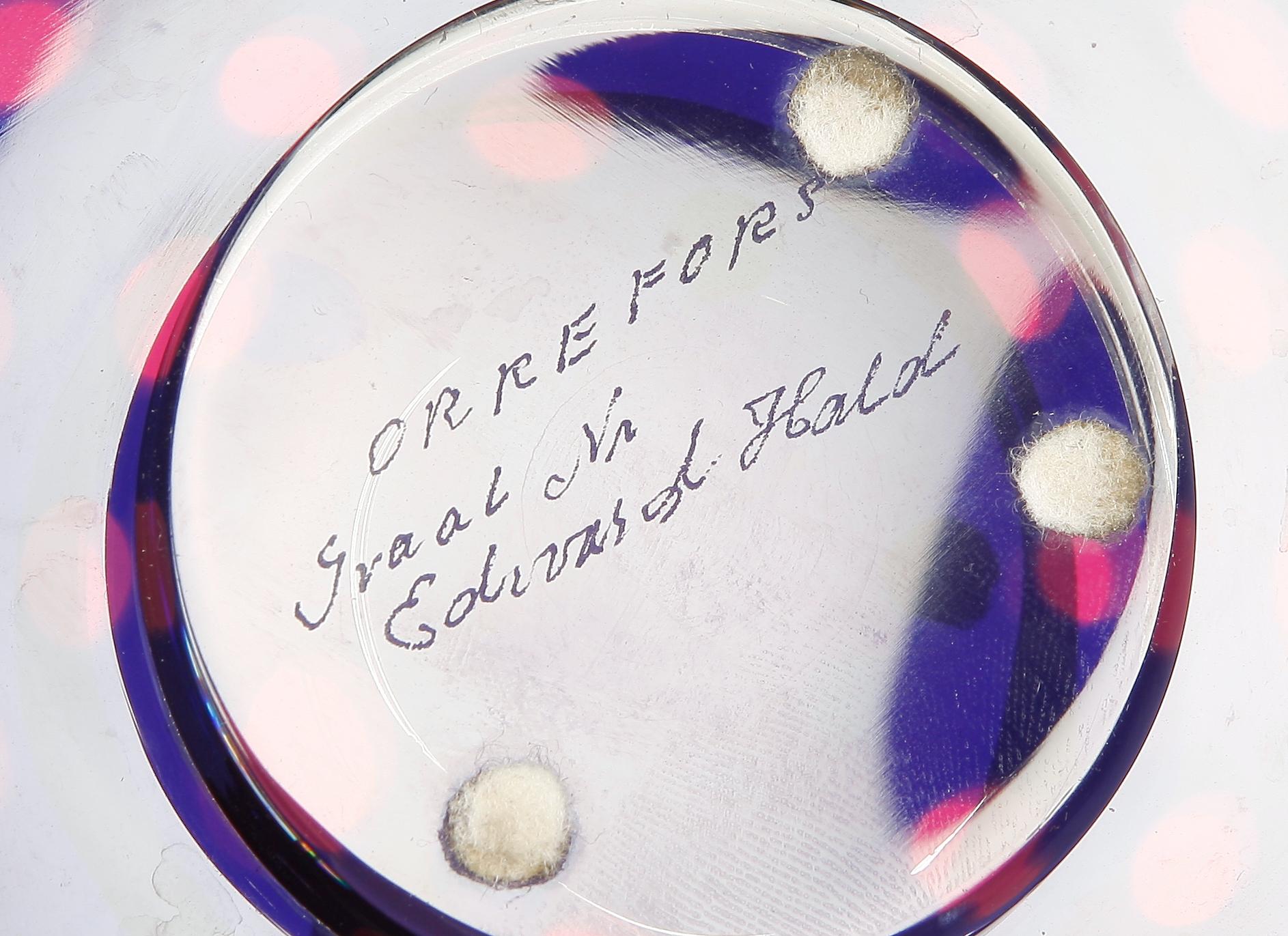 SKÅL, glas, Edward Hald, sign. II:a sortering.