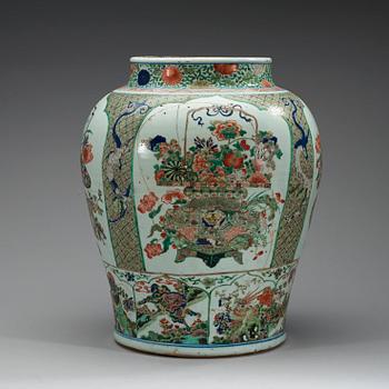 URNA, porslin. Qing dynastin, Kangxi (1662-1722).