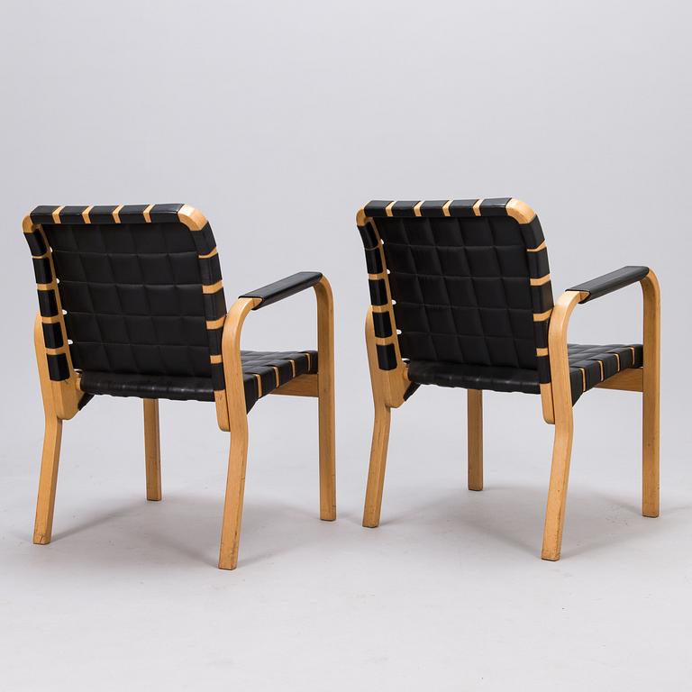 ALVAR AALTO, four late-20th-century '45' armchairs for Artek.