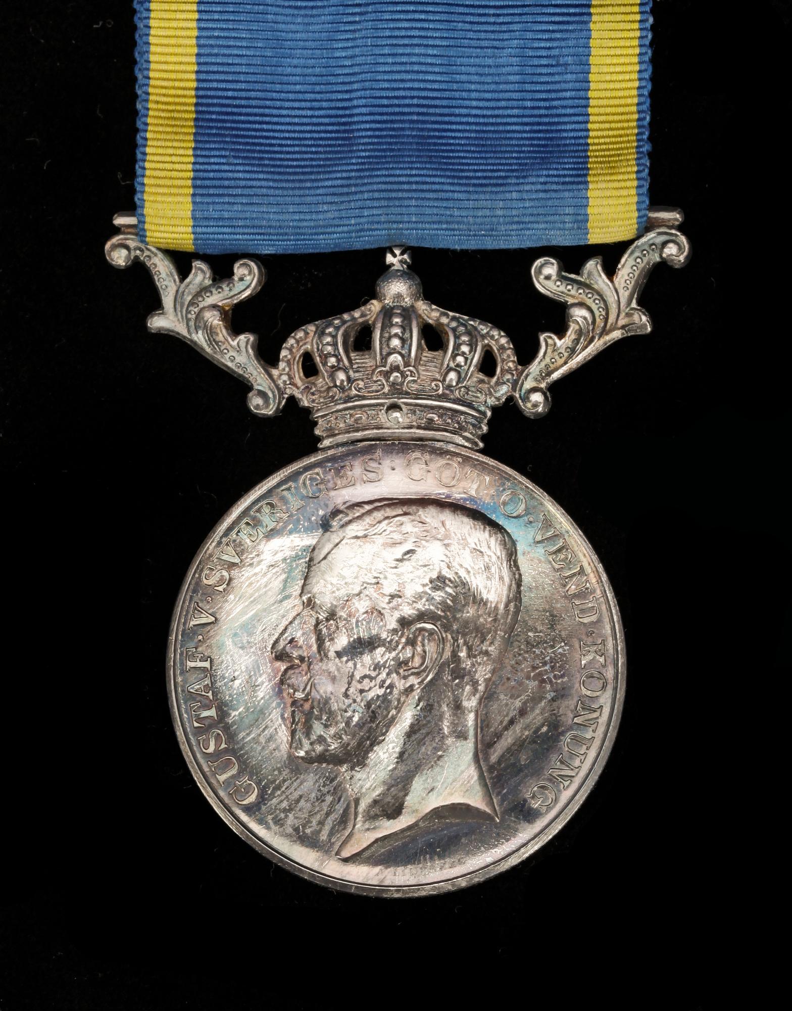 MEDALJ FÖR NIT OCH REDLIGHET, silver, Sverige 1925.