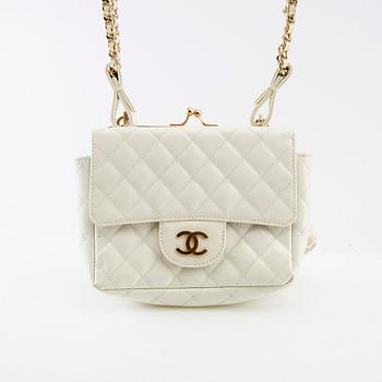 Chanel, Bag "Patent Lace Mini Kiss Lock Flap Double Bag".