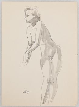 Wilhelm Kåge, modellstudier, fyra stycken, 1930-40-tal.