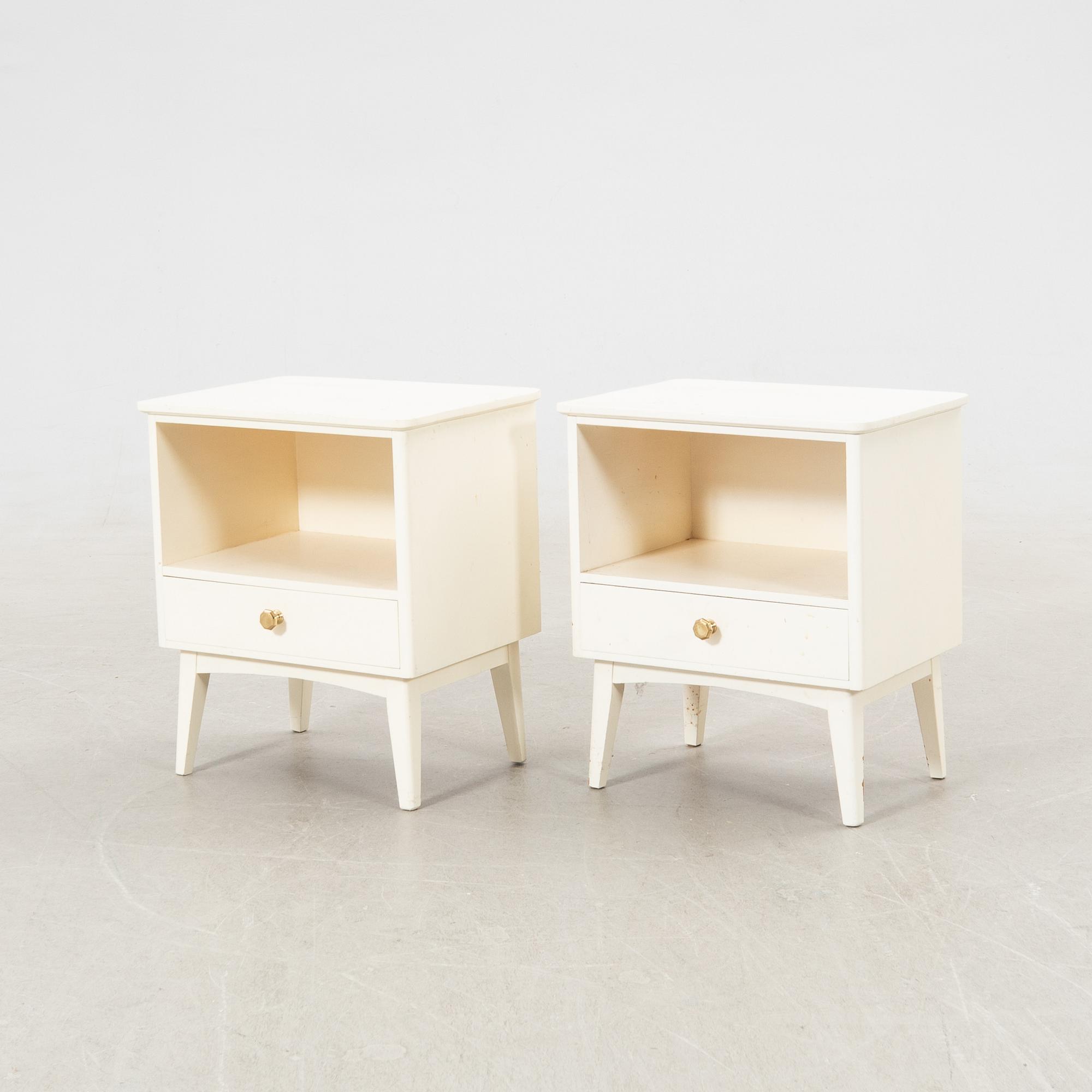 Bedside tables, a pair, 1950s.
