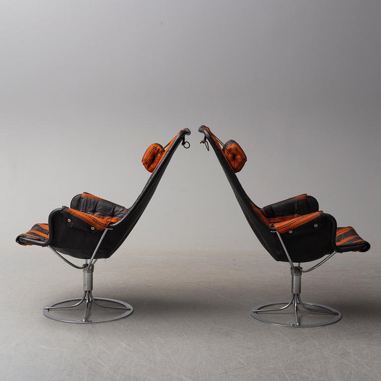A pair of 'Jetson' easy chairs by Bruno Mathsson for Dux.