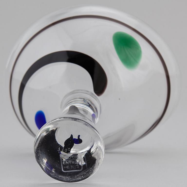 VICKE LINDSTRAND, an 'Abstracta' glass bowl from Kosta, 1950's.