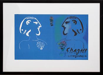 MARC CHAGALL, färglitografi, ur Chagall Lithographe IV.