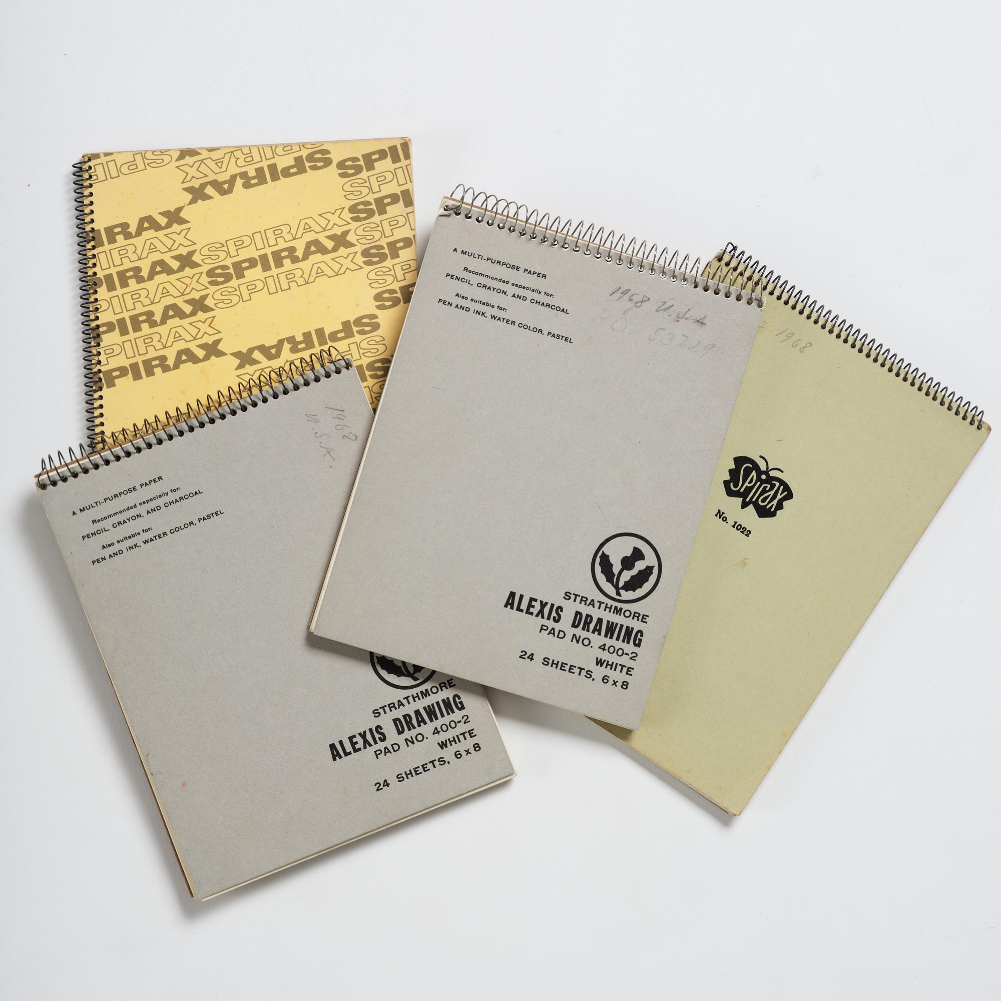 Lotte Laserstein, 4 skissböcker med blyertsteckningar.