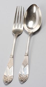 PARTI SILVER, 4 delar, bl a CG Hallberg samt CFN, 1840.