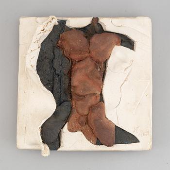 Henrik Allert, a stoneware wall plaque, signed H Allert.