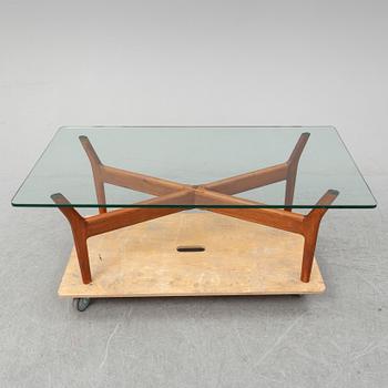 ALF SVENSSON, A teak and glass coffee table, mid 20th Century.