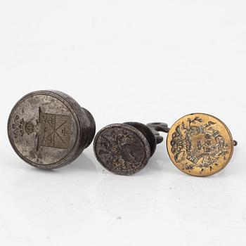 A set of nine seal stamps, 18th - 19th century.