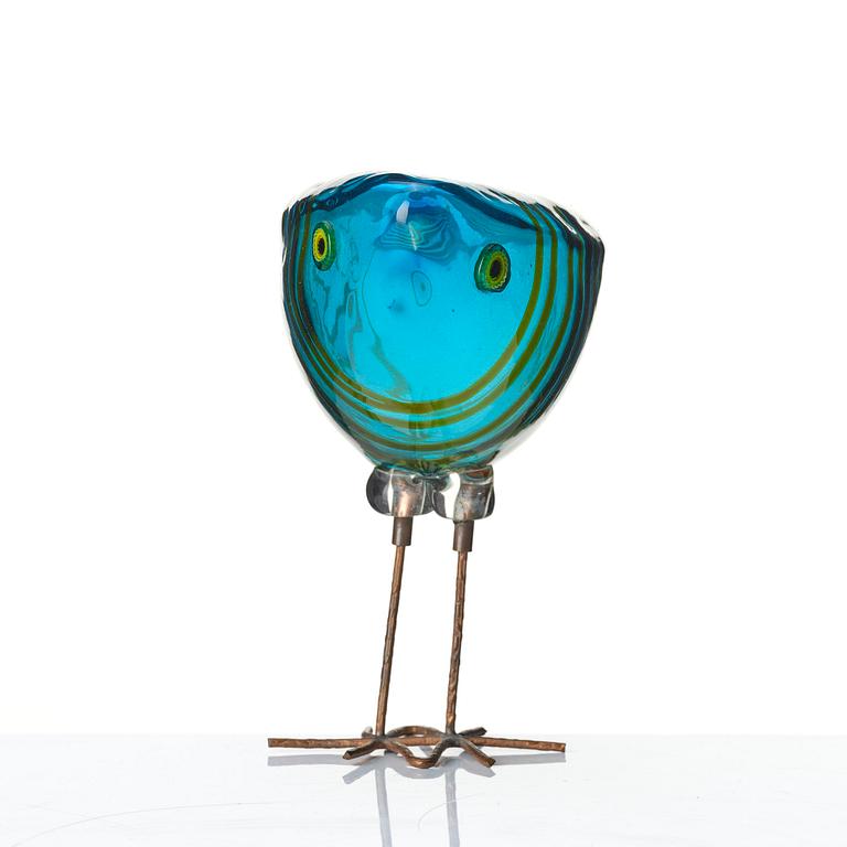 Alessandro Pianon, a "Pulcino" glass sculpture of a bird, Vistosi, Italy, 1960s.