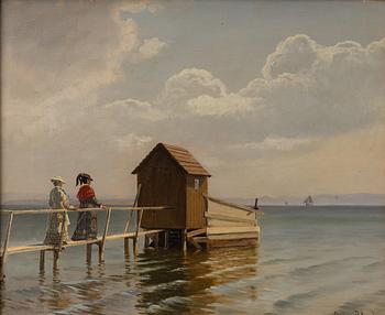 Christian Vigilius Blache, På badbryggan.