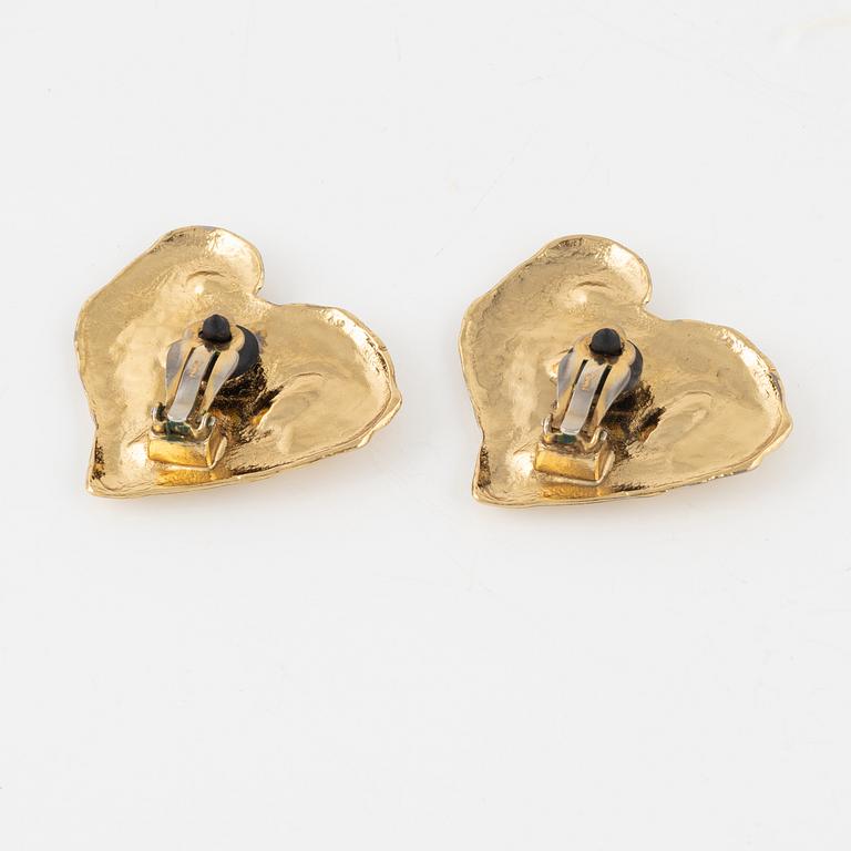 Yves Saint Laurent, earrings, two pairs, vintage.