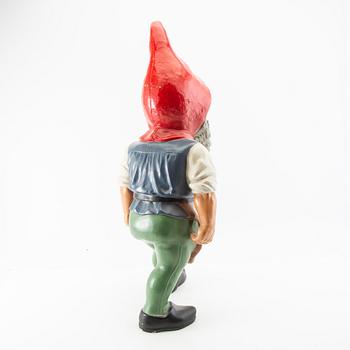Gnome probably Germany mid-20th century painted terracotta.