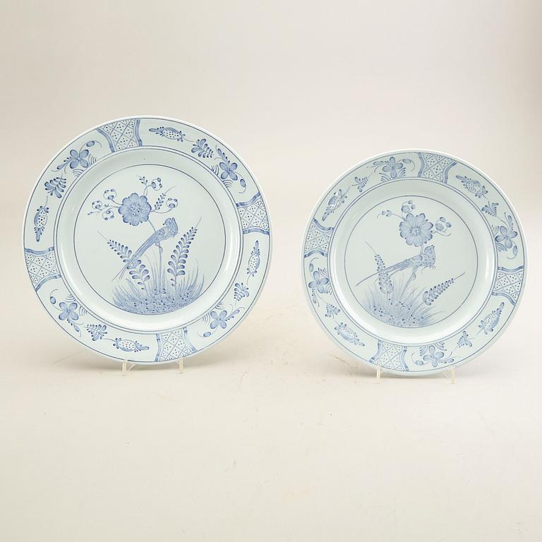 Servis "Fågel Blå" 57 dlr Rörstrand 1900-talets andra hälft flintgods.