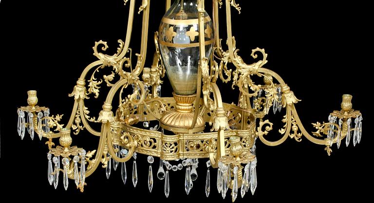 LJUSKRONA, omkring sekelskiftet 1900. Höjd ca 110 cm.