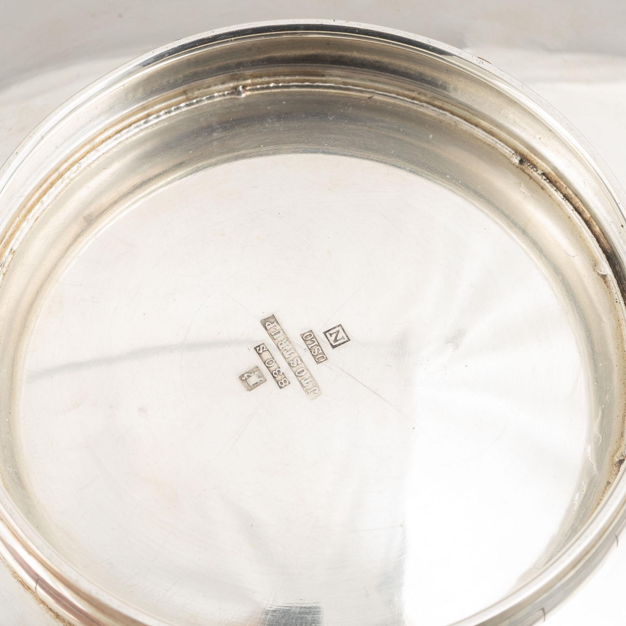 A Norwegian silver bowl, marks of J. Tostrup, Oslo, first half of the 20th Century.