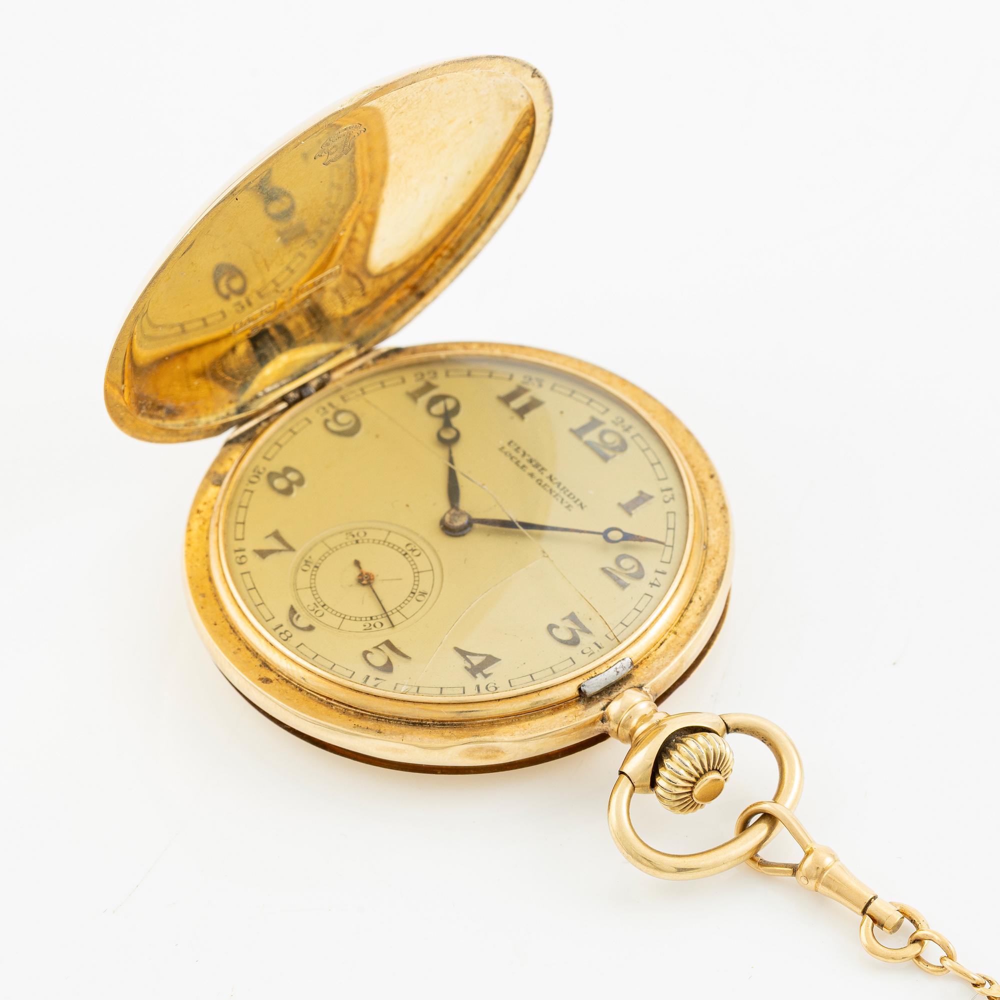 Ulysse Nardin, pocket watch, hunter, 52 mm.