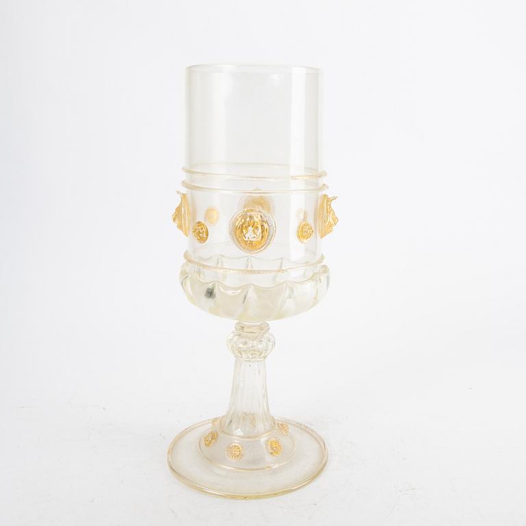 An Italian glass goblet mid 1900s.