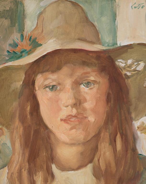 Lotte Laserstein, Girl in Straw Hat.