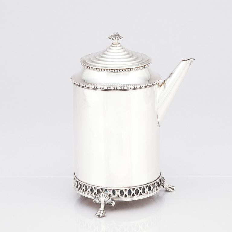 A Swedish Gustavian silver coffee-pot, mark of Pehr Zethelius, Stockholm 1797.