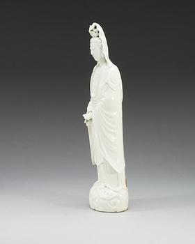 GUANYIN, blanc de chine. Qing dynastin (1644-1912).