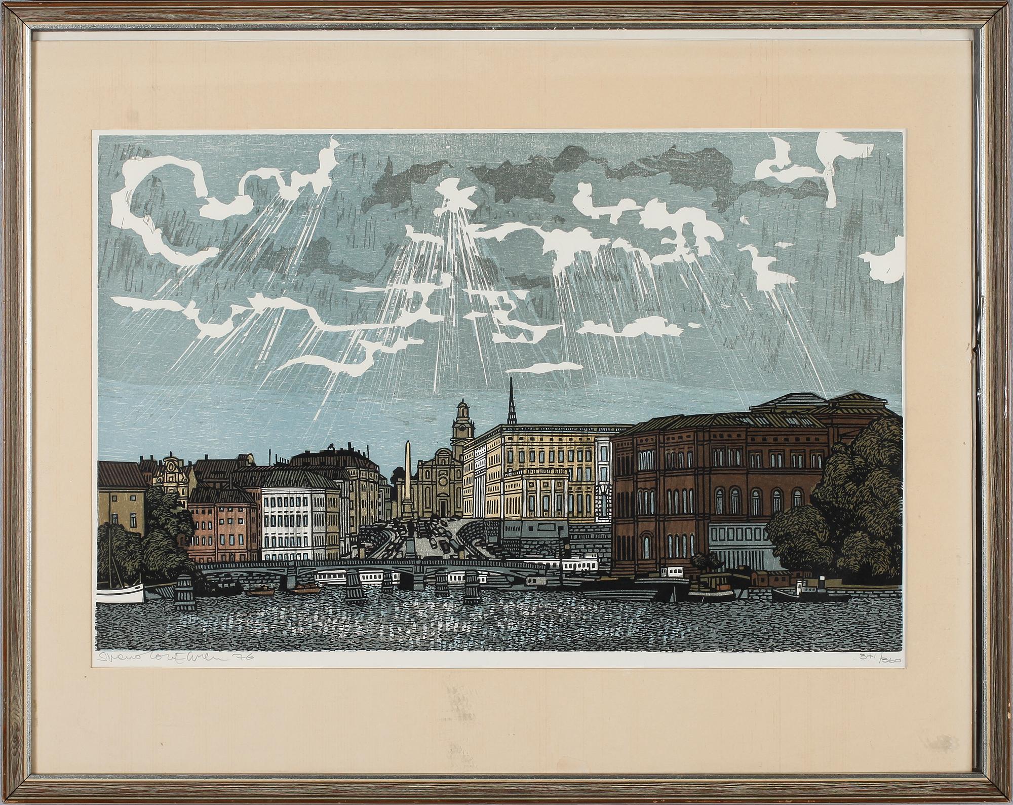 SVENOLOV EHRÉN, 2 st, färglitografier, signerade, daterade -76 och -96 samt numrerad 341/360 och 49/250.