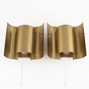 Sven Ivar Dysthe, wall lamps, a pair, "Butterfly", Hövik, Norway, second half of the 20th century.