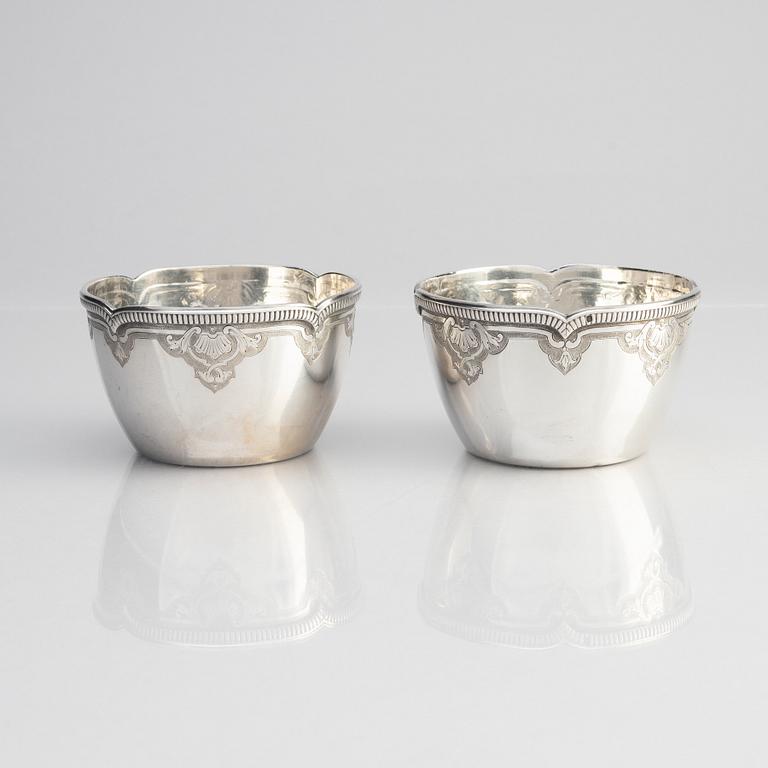 A French 20th century set of 24 pieces silver tableware, marks of Savary, Paris.