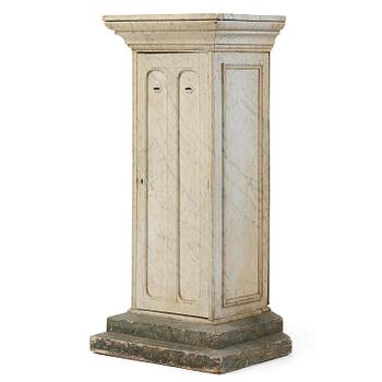 20. A Swedish column-shaped cabinet 19 th century.