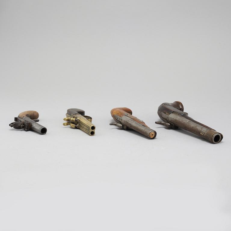 Four guns, 19th century.