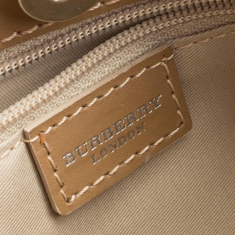 BURBERRY small handbag Pink Nova check canvas.