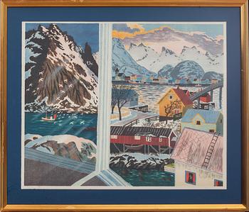 MONA HUSS WALLIN, färglitografi, signerad och numrerad 394/435.