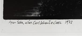 Carl Johan De Geer,  "Apan Saba, alias Carl Johan De Geer, 1972".