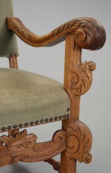 KARMSTOL, barockstil, omkring 1900-talets mitt.