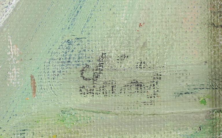 EVY LÅÅS, olja på duk, signerad.