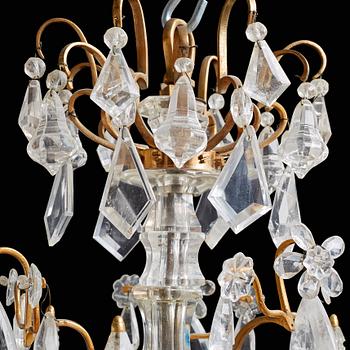 A French 19th century twelve-light chandelier.