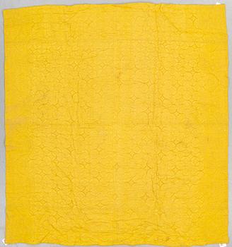 A SILK BED COVER, quilted, ca 194 x 178 cm, Sweden 18th century.