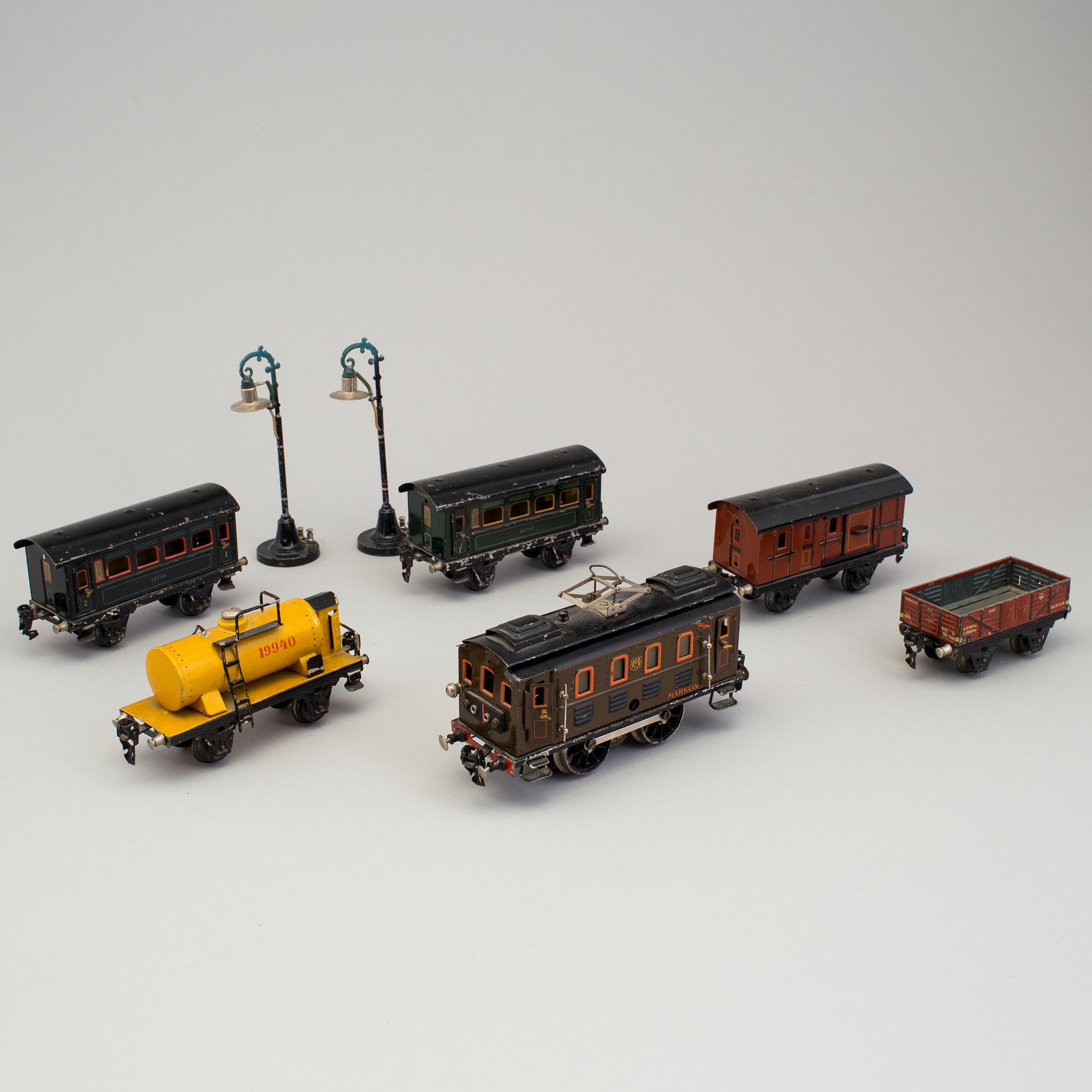 TÅGSET, Märklin, 6+2 delar, Tyskland 1900-talets första hälft.