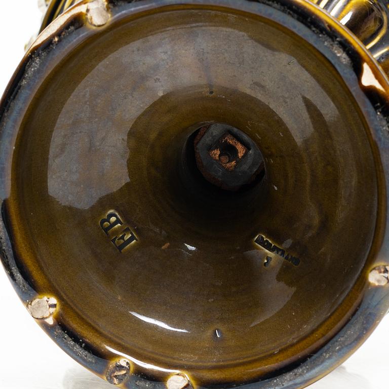 Rörstrand, a neo-renaissance majolica urn with cover, Sweden, second half of the 19th century.