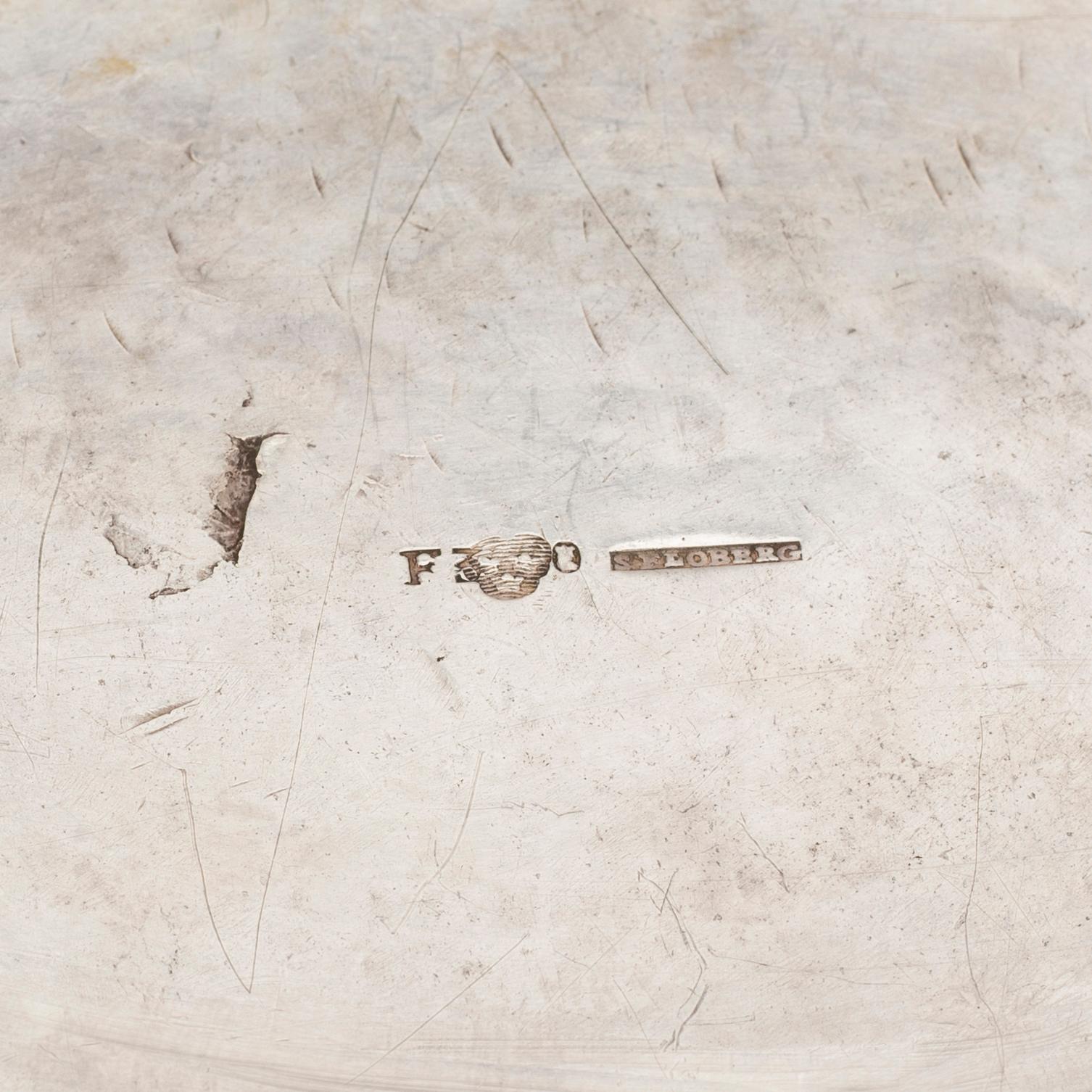 Sven Floberg, sockerskrin, silver, empire, Stockholm 1812.