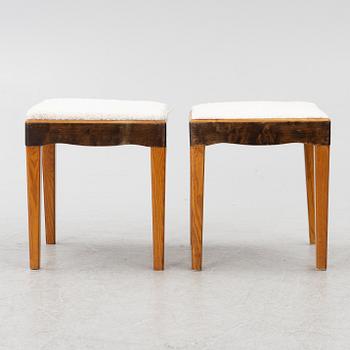 A pair of stools, 1930s/40s.